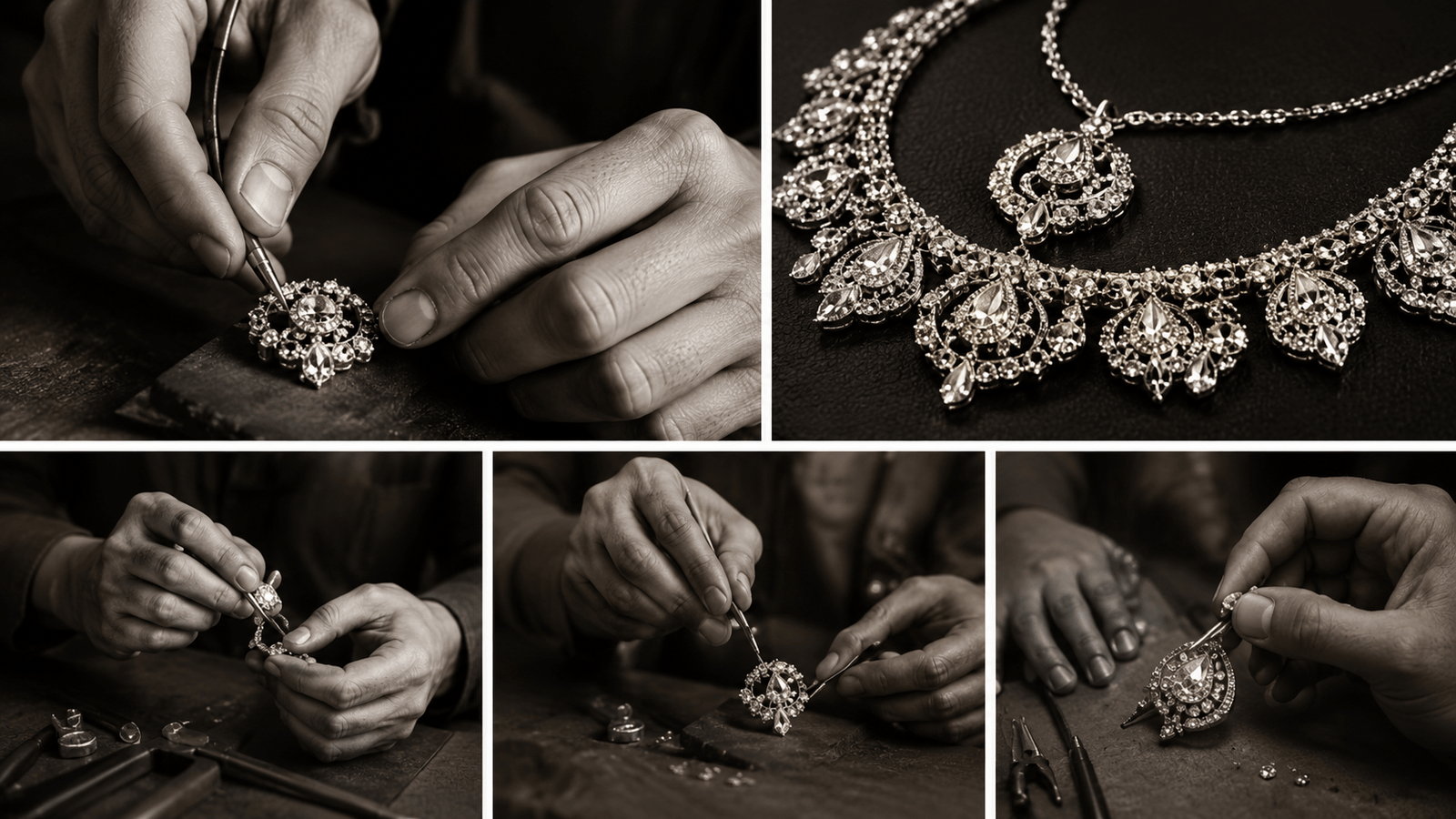 Diwaa Jewellery Craftsmanship – Skilled Artisans Handcrafting Diamond Jewellery, Intricate Necklace Designs, and Elegant Pendants with Precision and Attention to Detail