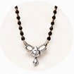 Diwaa Silver Mangalsutra – Traditional Black Bead Necklace with Silver Pendant