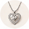 Diwaa Silver Necklaces and Pendants – Elegant Heart-Shaped Silver Pendant Designs