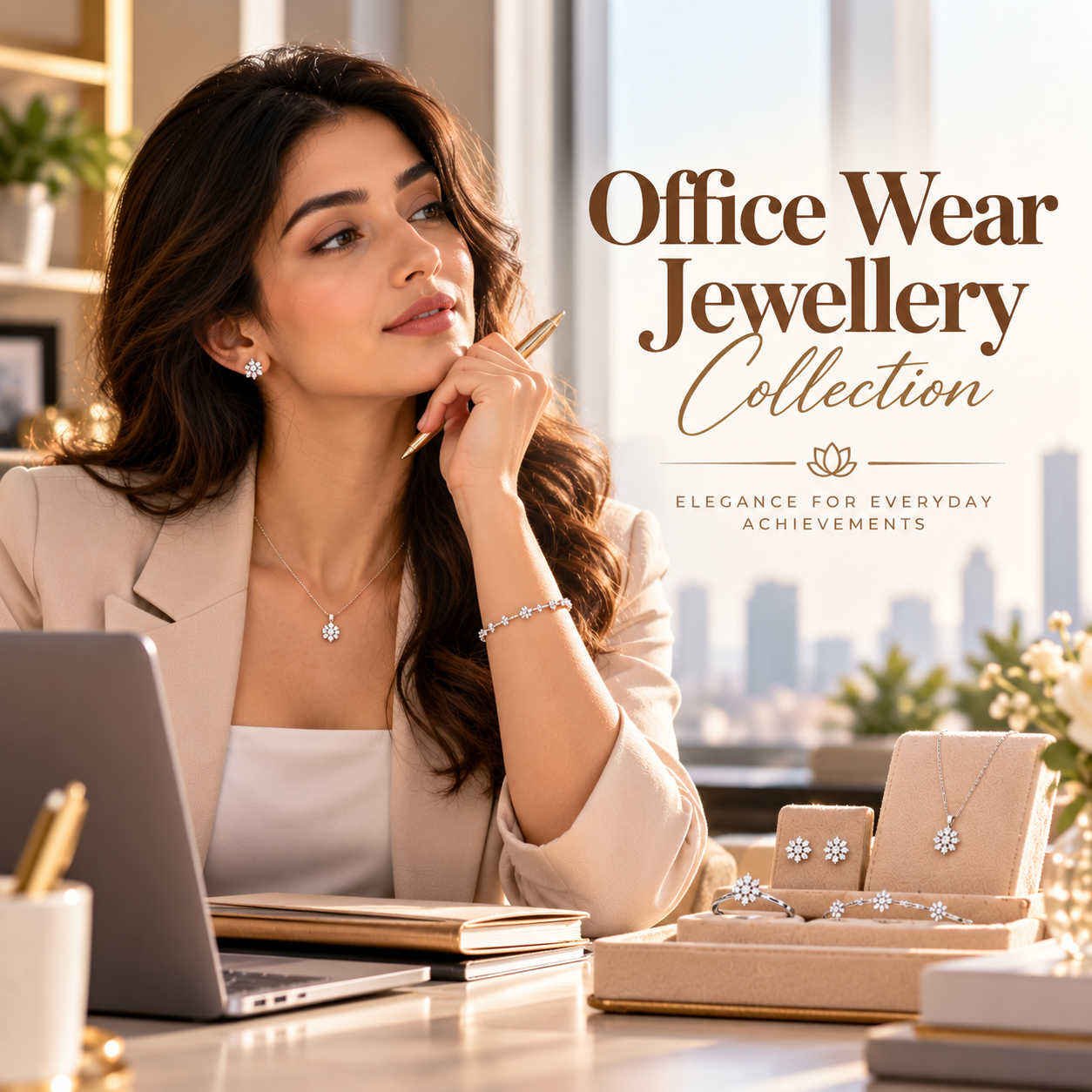 Diwaa Office Wear Jewellery Collection – Elegant and Minimal Jewellery for Everyday Office Style