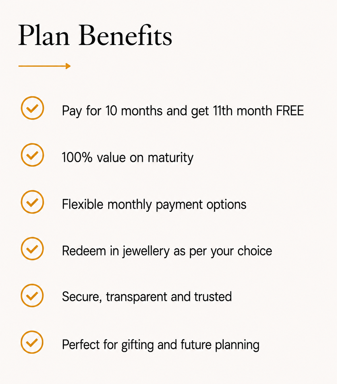 10+1 Gold Saving Plan Benefits - Diwaa