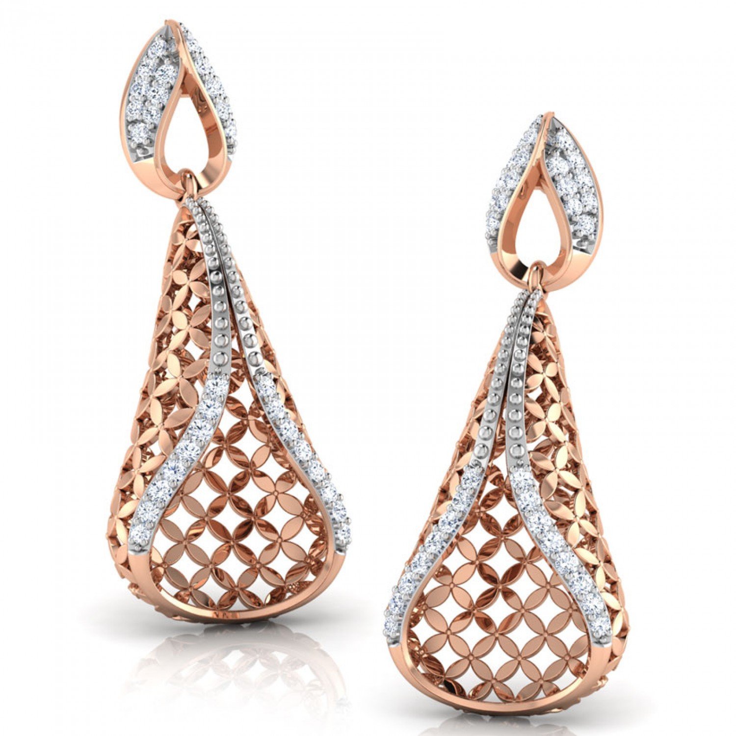 Ocean Aiden Diamond Jhumkas