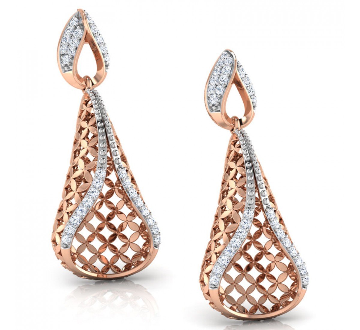 Ocean Aiden Diamond Jhumkas