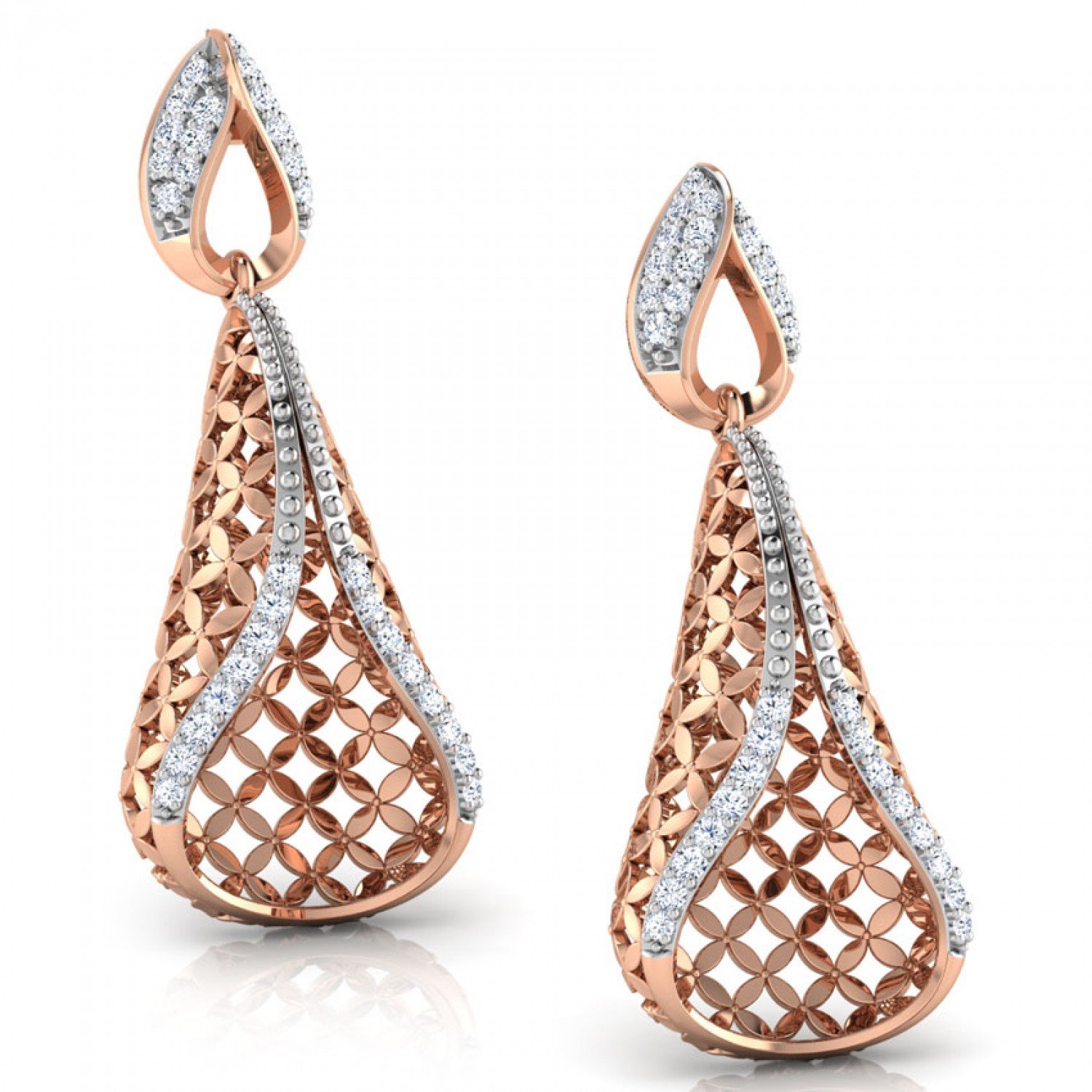 Ocean Aiden Diamond Jhumkas