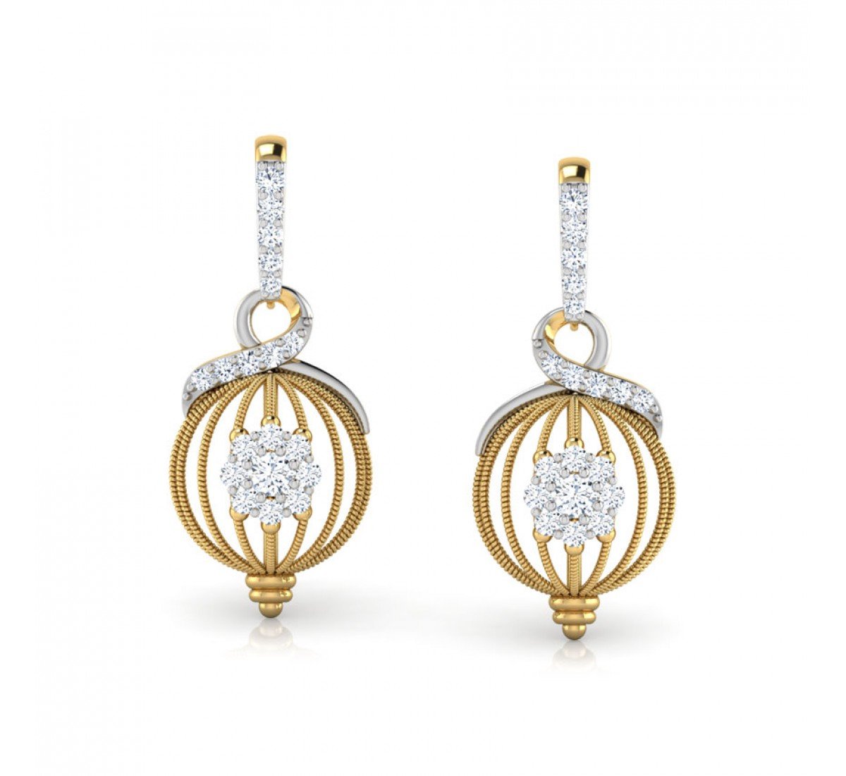 Silk Sanjukta Diamond Jhumkas