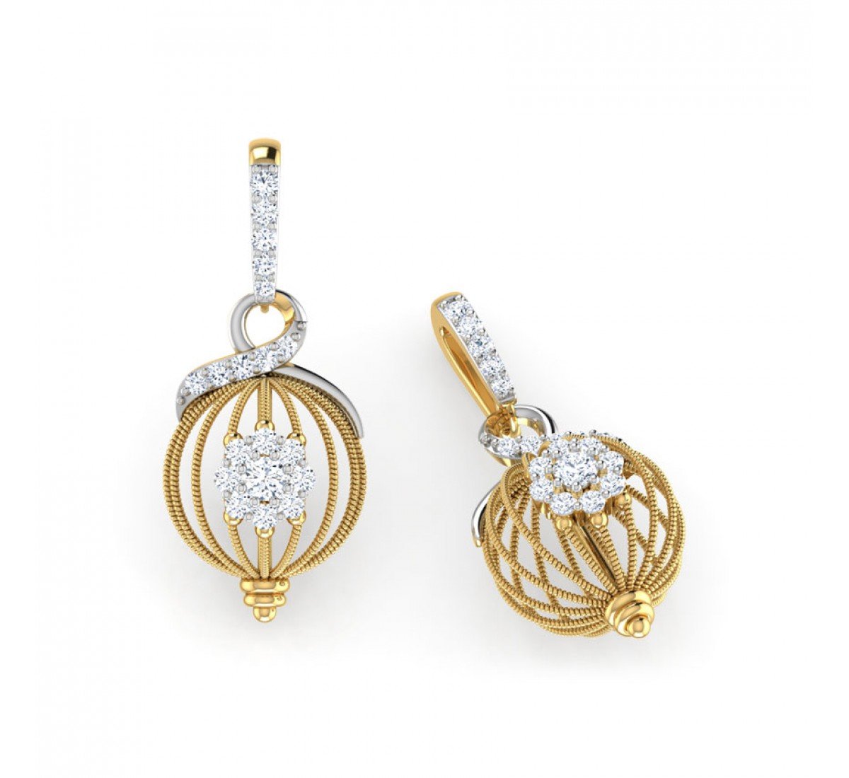 Silk Sanjukta Diamond Jhumkas