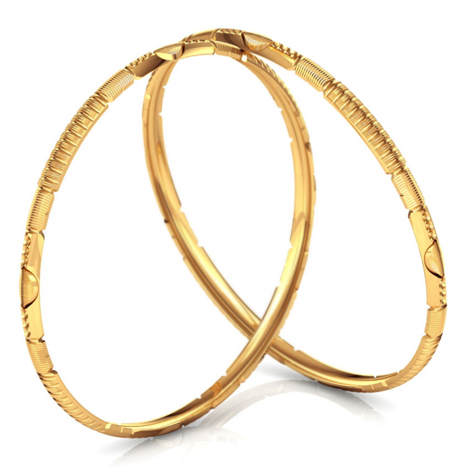 Fractal Bespoke Gold Bangles
