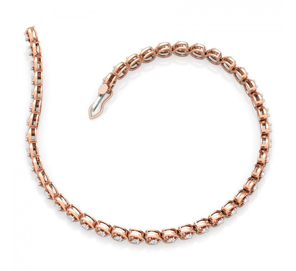 Twine Logy Cross Diamond Bracelet