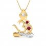 Divine Om Buddha Diamond Pendant
