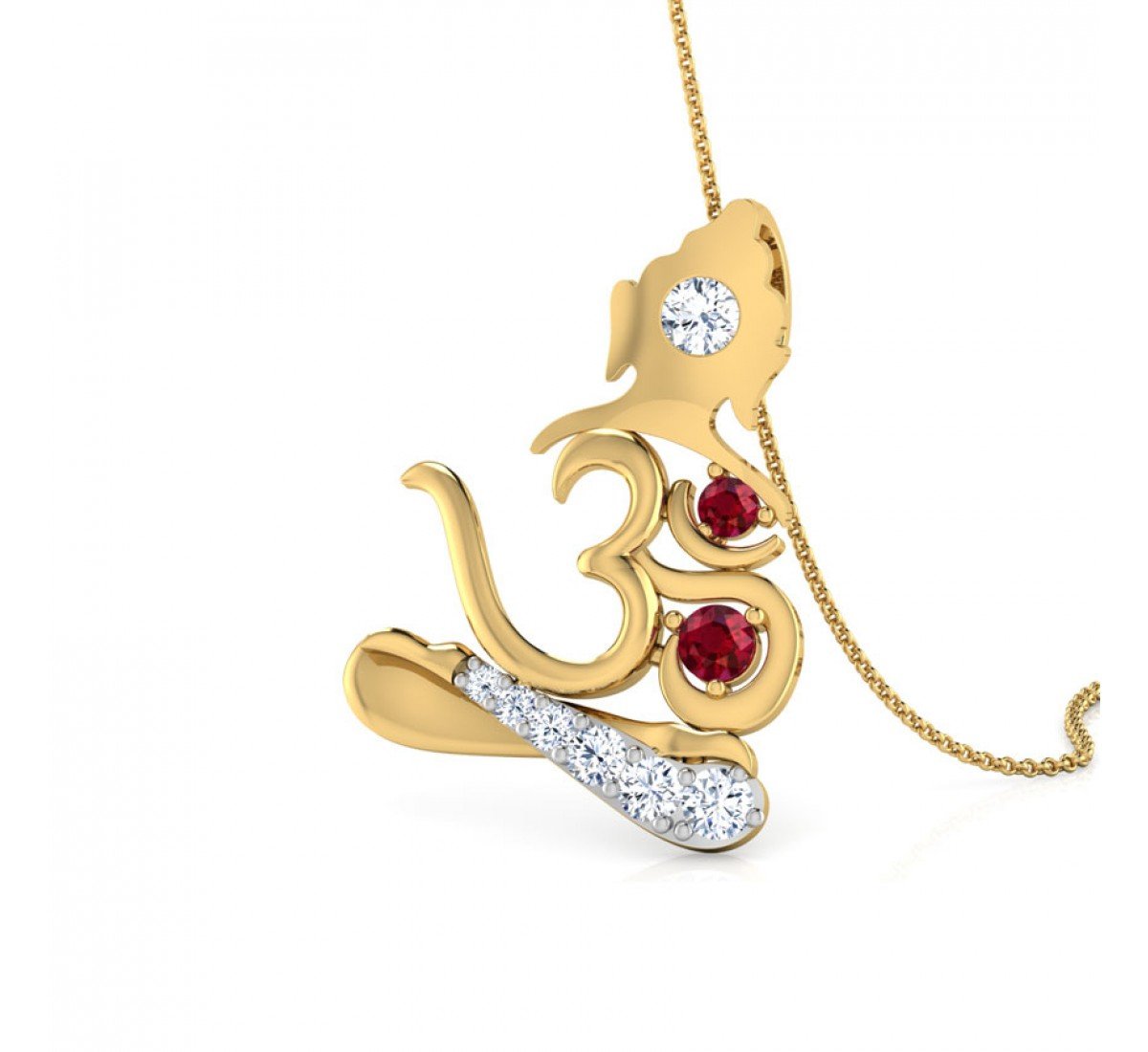 Divine Om Buddha Diamond Pendant