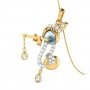 Bal Krishna Flute Diamond Pendant