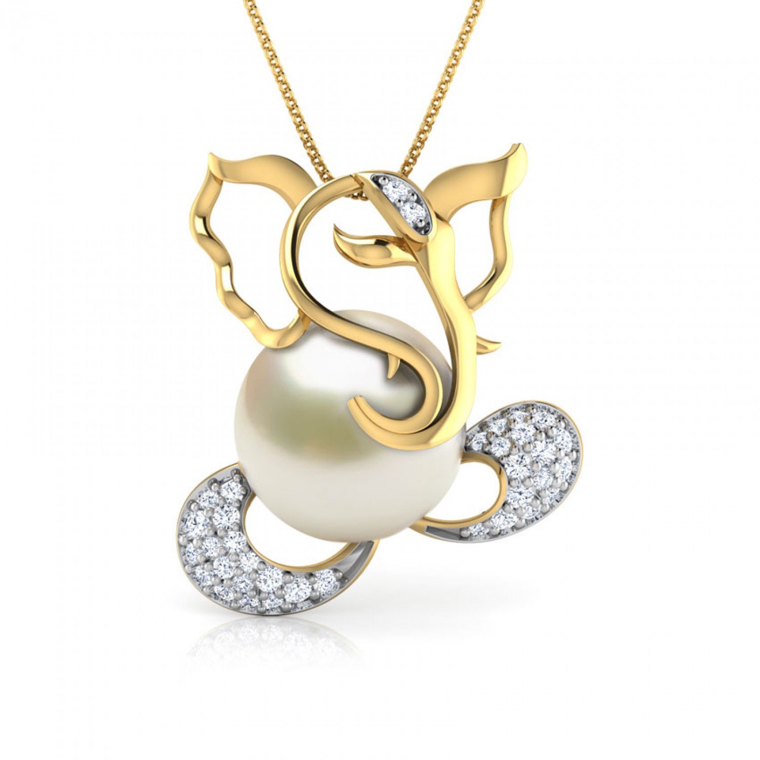 Ganesh Ekdant Diamond Pendant