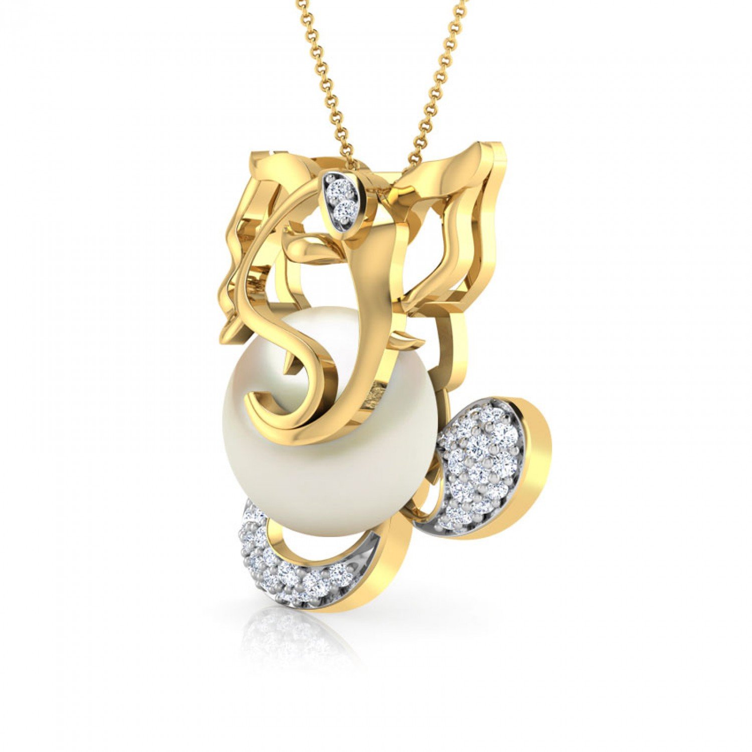 Ganesh Ekdant Diamond Pendant