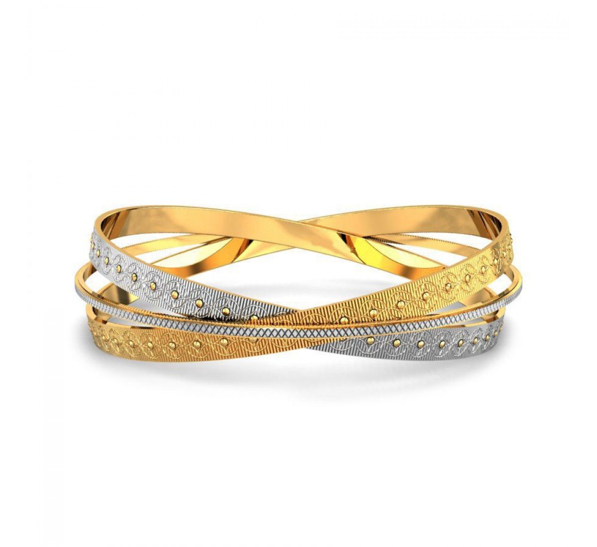 Echo Cutout Gold Bangles