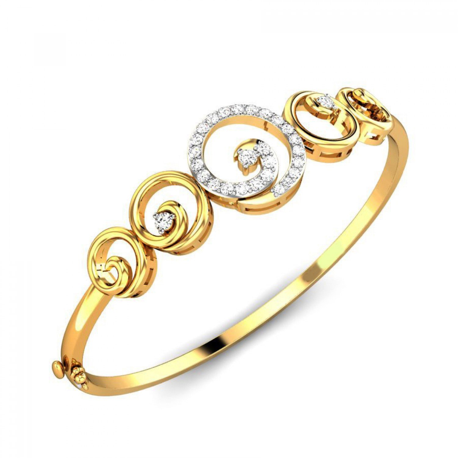 Euphoria Patterned Gold Bangles