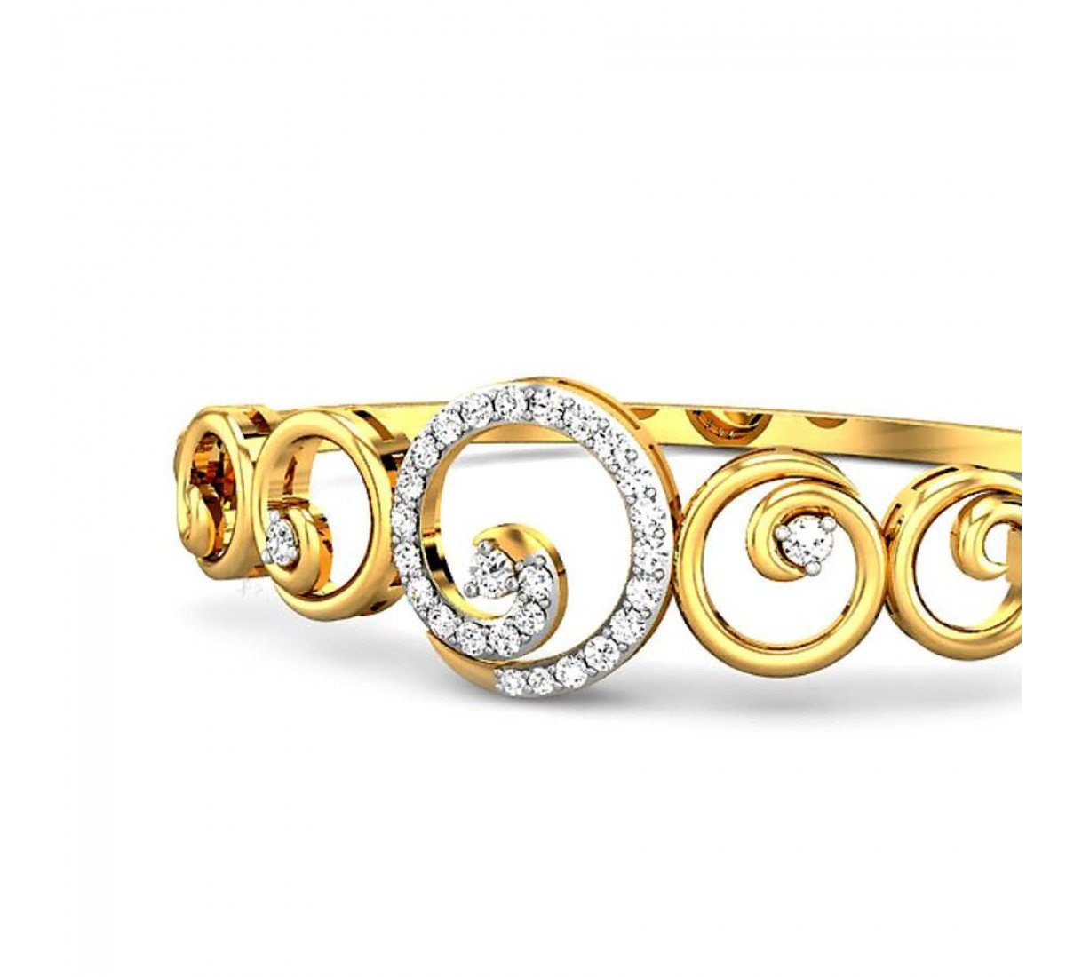 Euphoria Patterned Gold Bangles