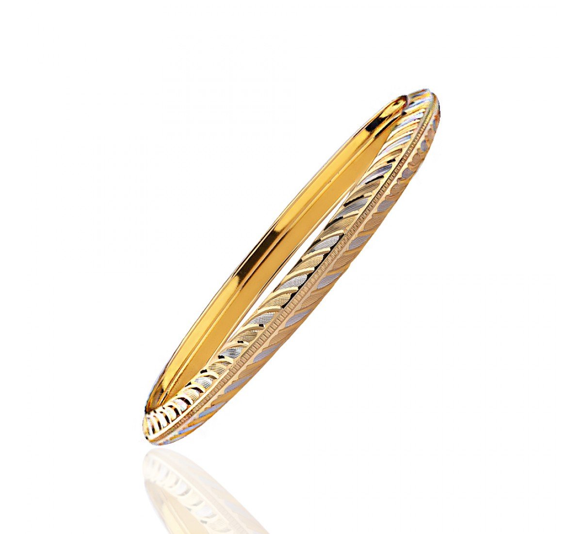 Graceful Enamel Gold Bangles