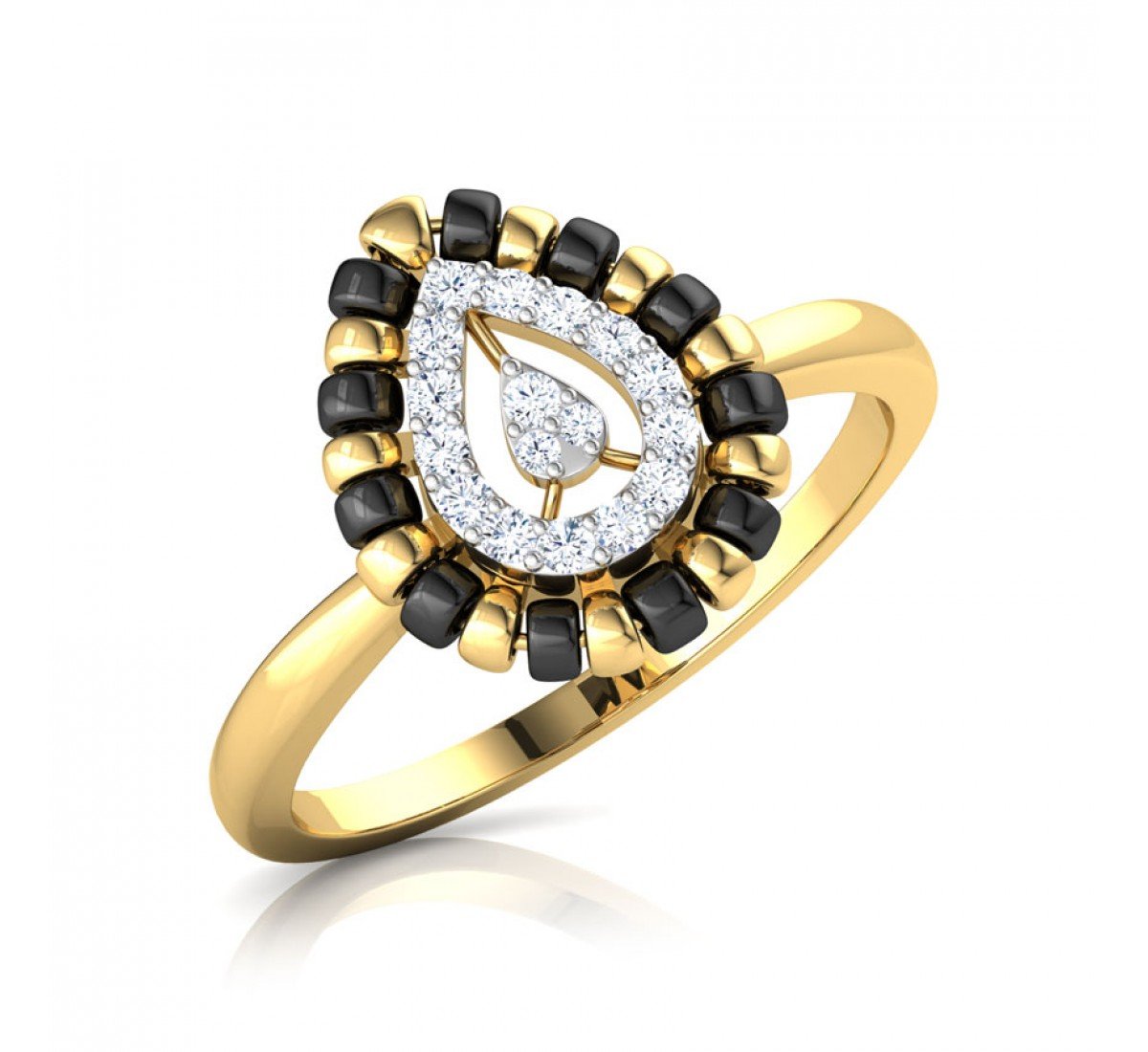 Serene Knot Mangalsutra Diamond Ring