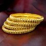 Mesh Charm Gold Bangles