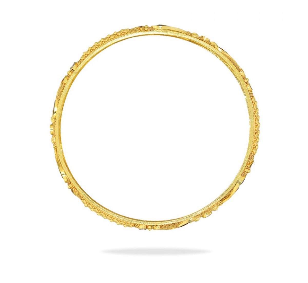 Vivid Petals Gold Bangles