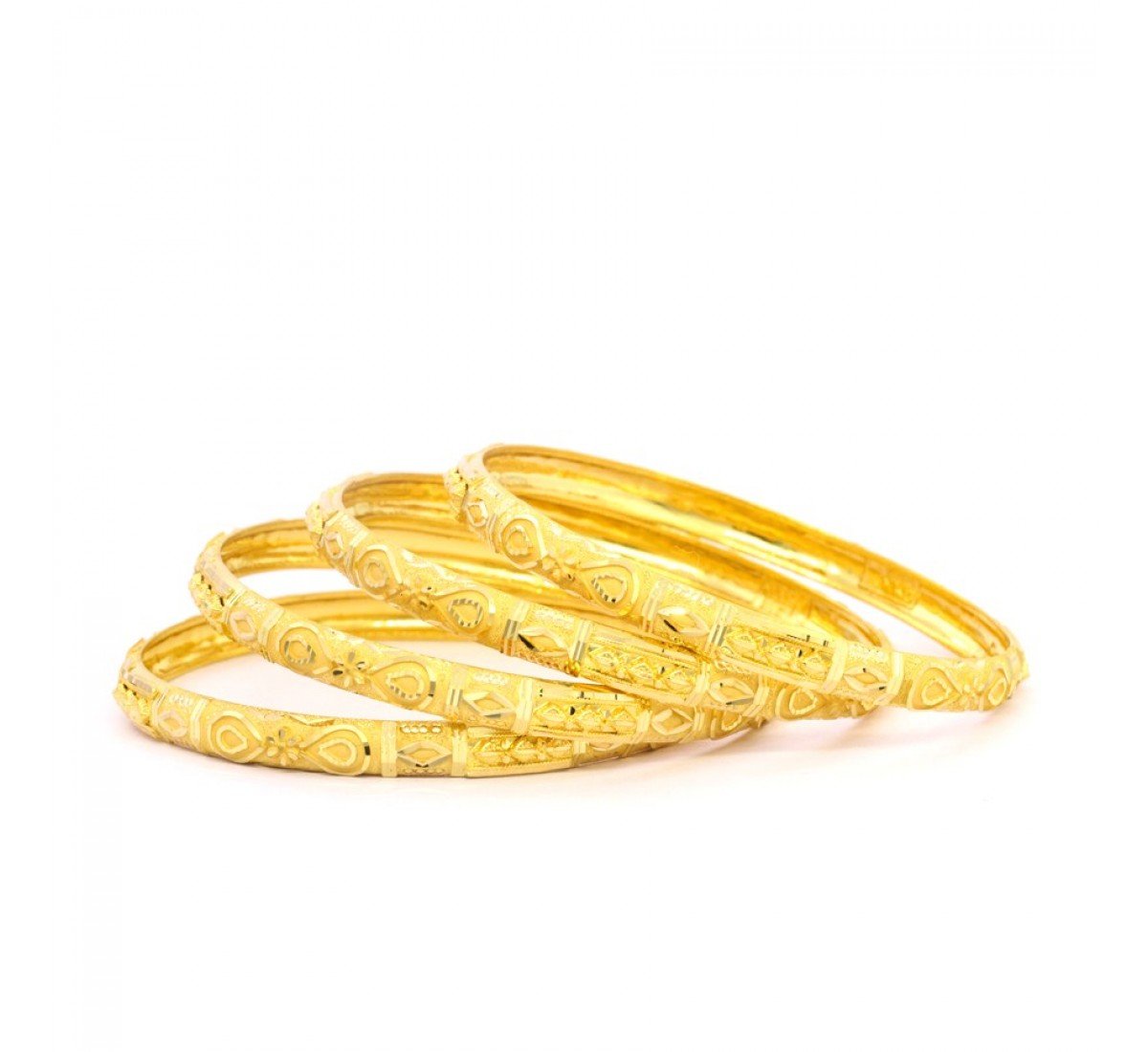 Engraved Lana Gold Bangles