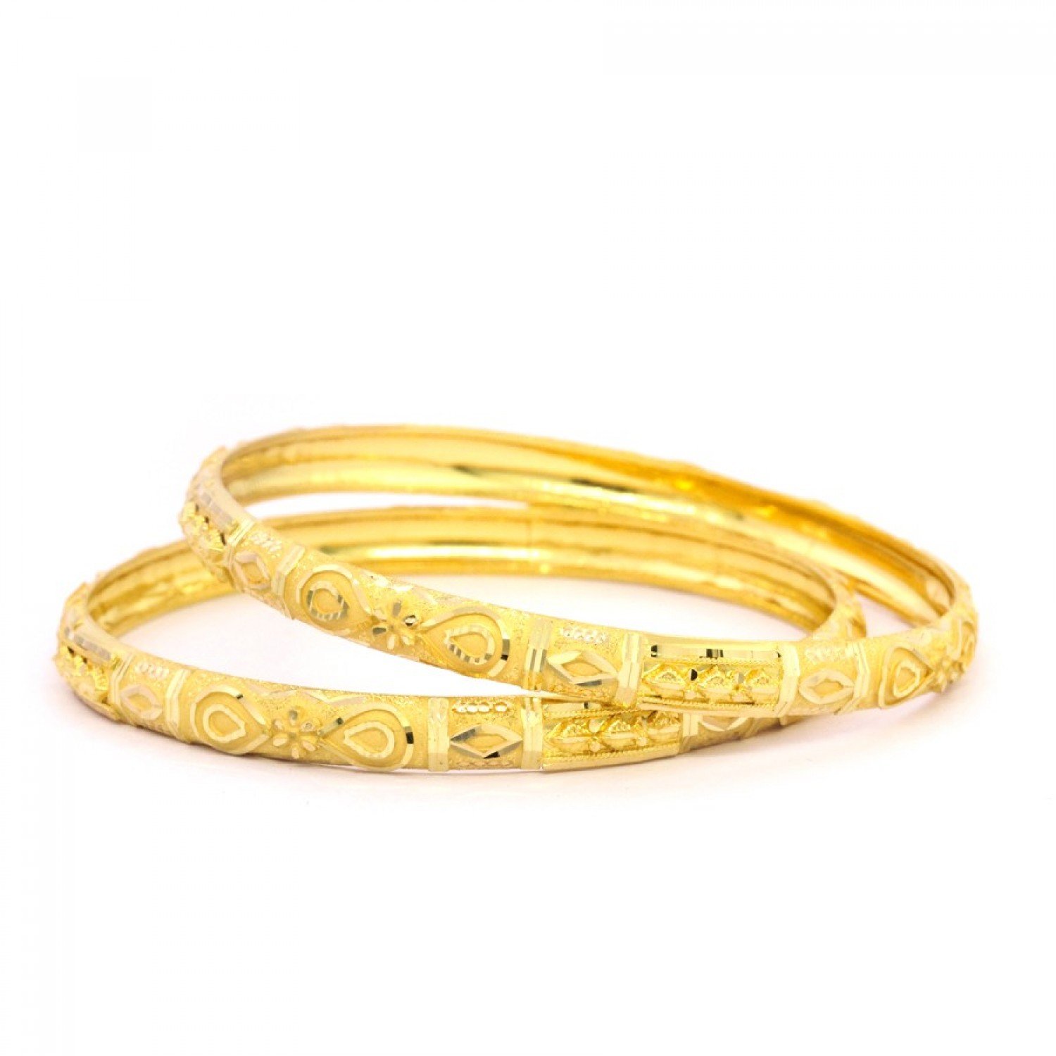 Engraved Lana Gold Bangles