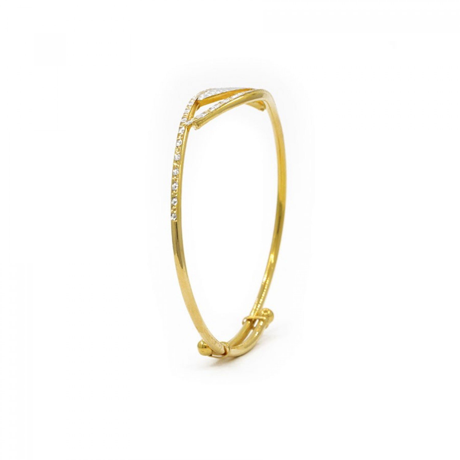 Glimmering Eva Gold Bangles
