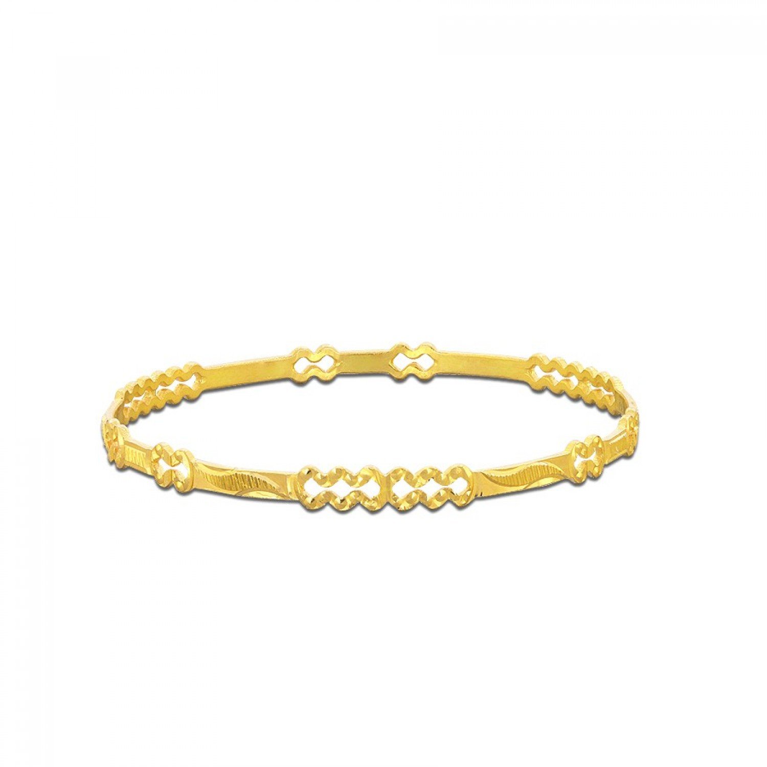 Joice Chevron Gold Bangles