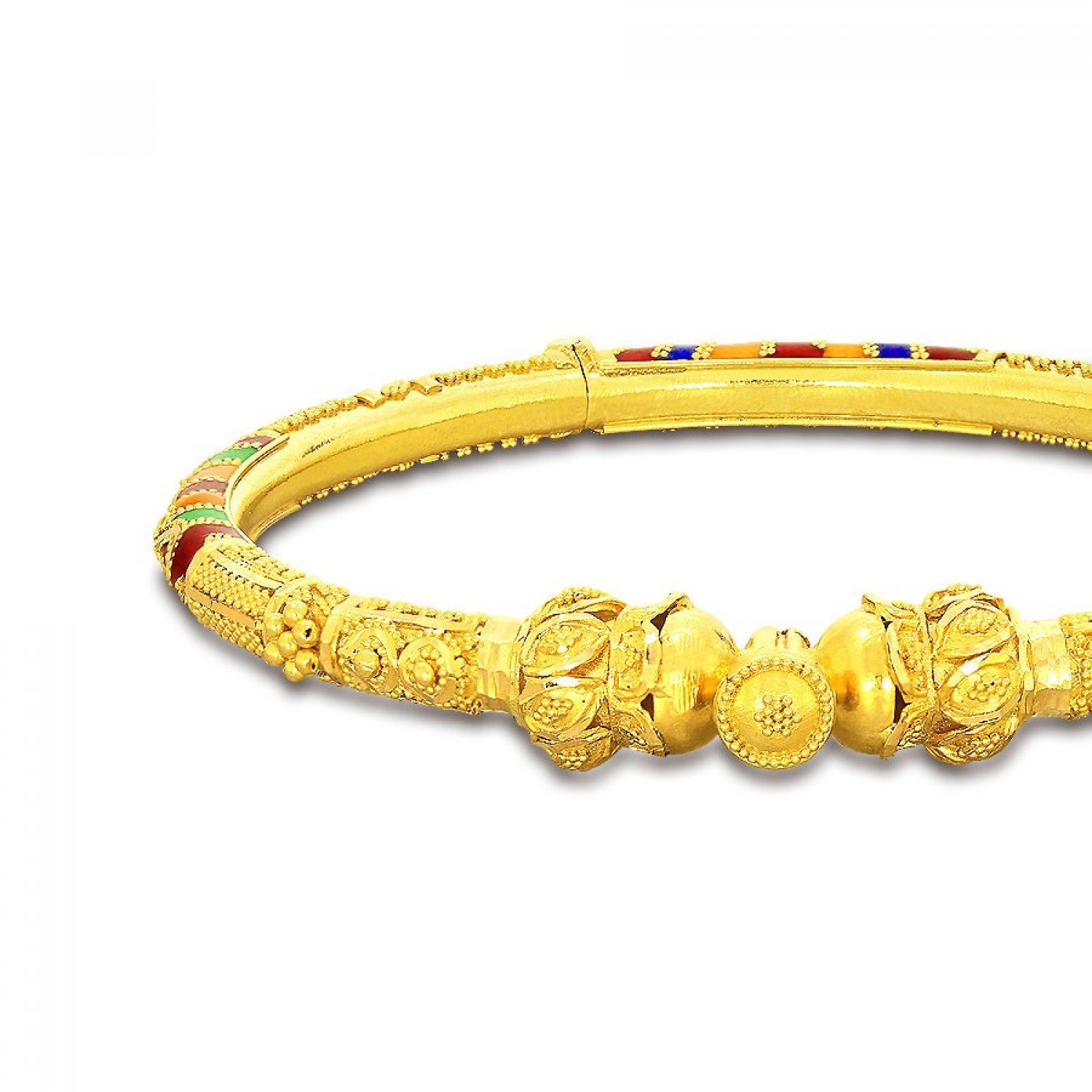 Stately Aurora Gold Bangles