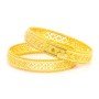 Accentuated Gold Bangles