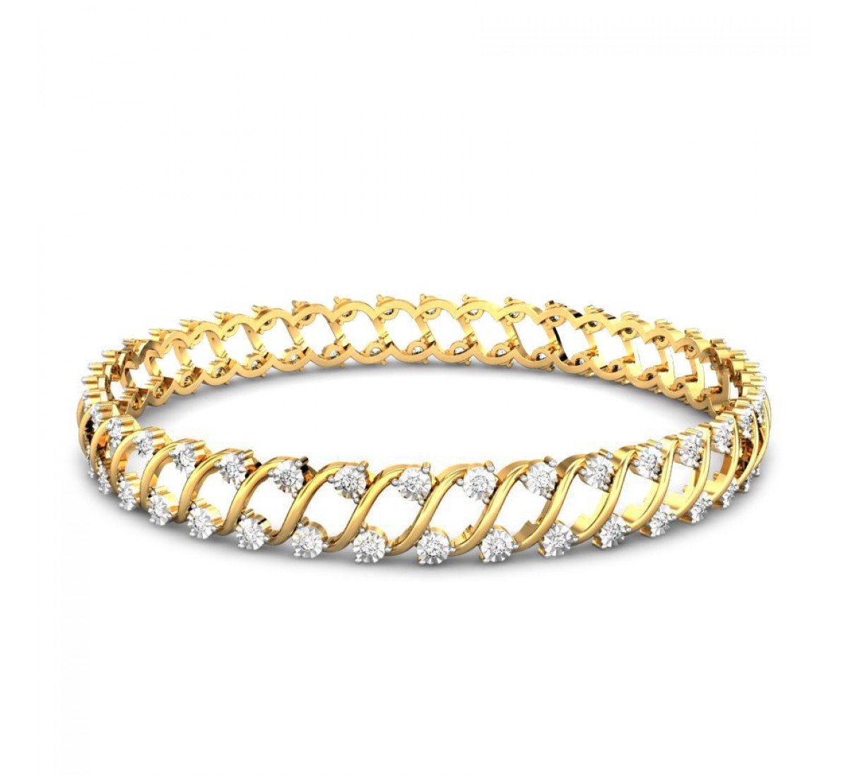 Shiza Round Diamond Bangles