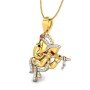 Ganesha Flute Diamond Pendant