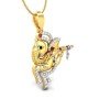 Ganesha Flute Diamond Pendant