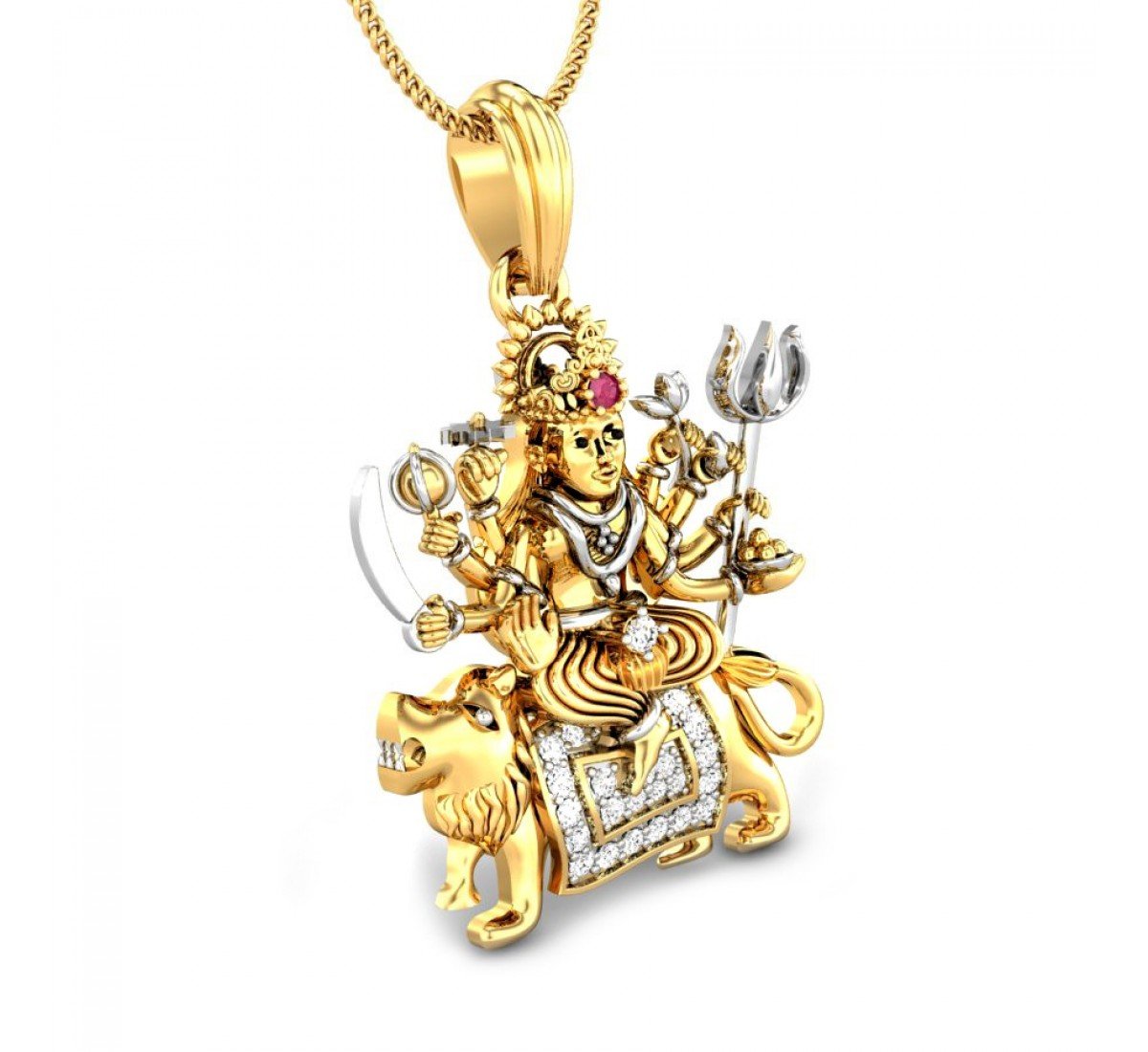 Maa Bhavani Diamond Pendant