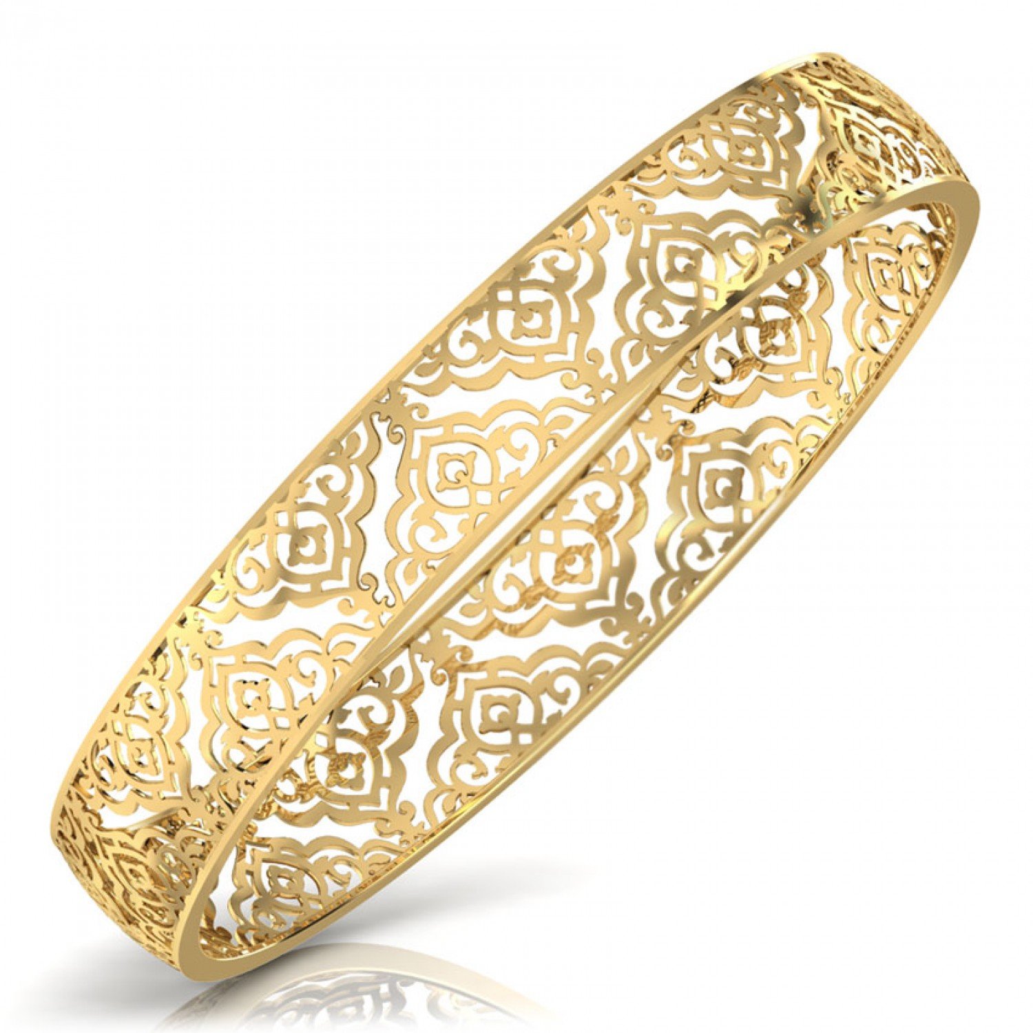 Luminescent Cluster Gold Bangles