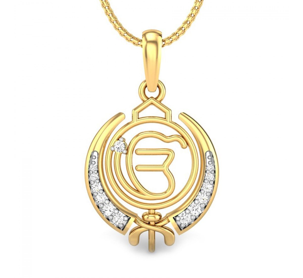 Sikhism Khanda Diamond Pendant