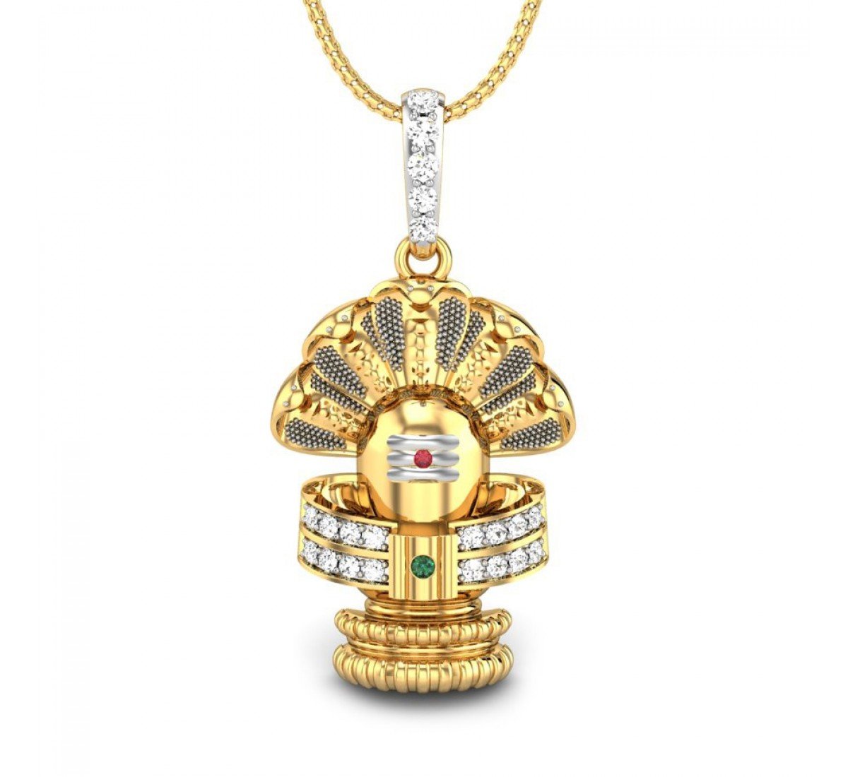 Nageshwar Shiv Diamond Pendant