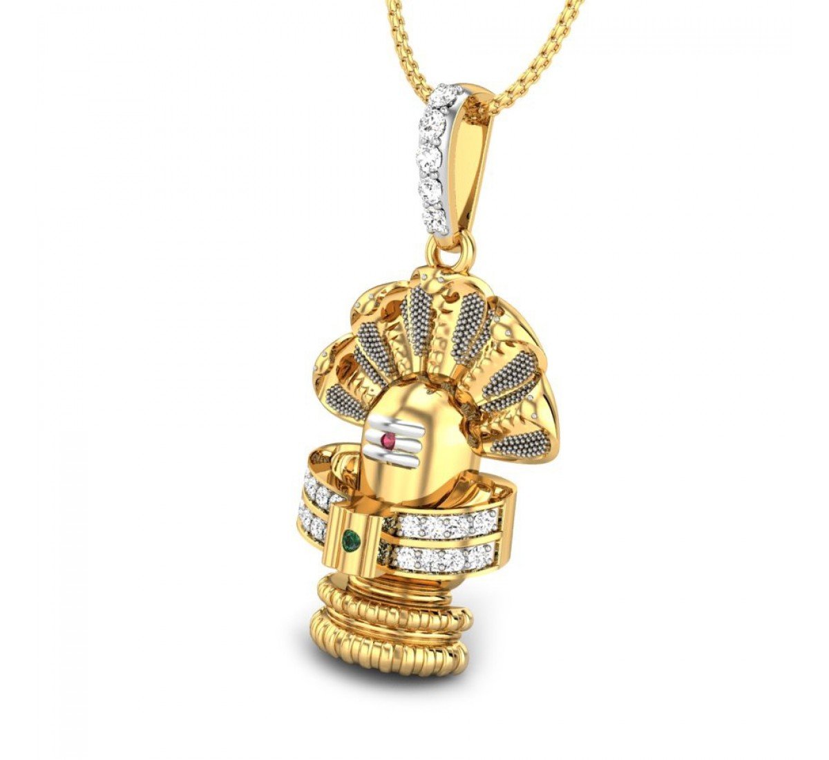 Nageshwar Shiv Diamond Pendant