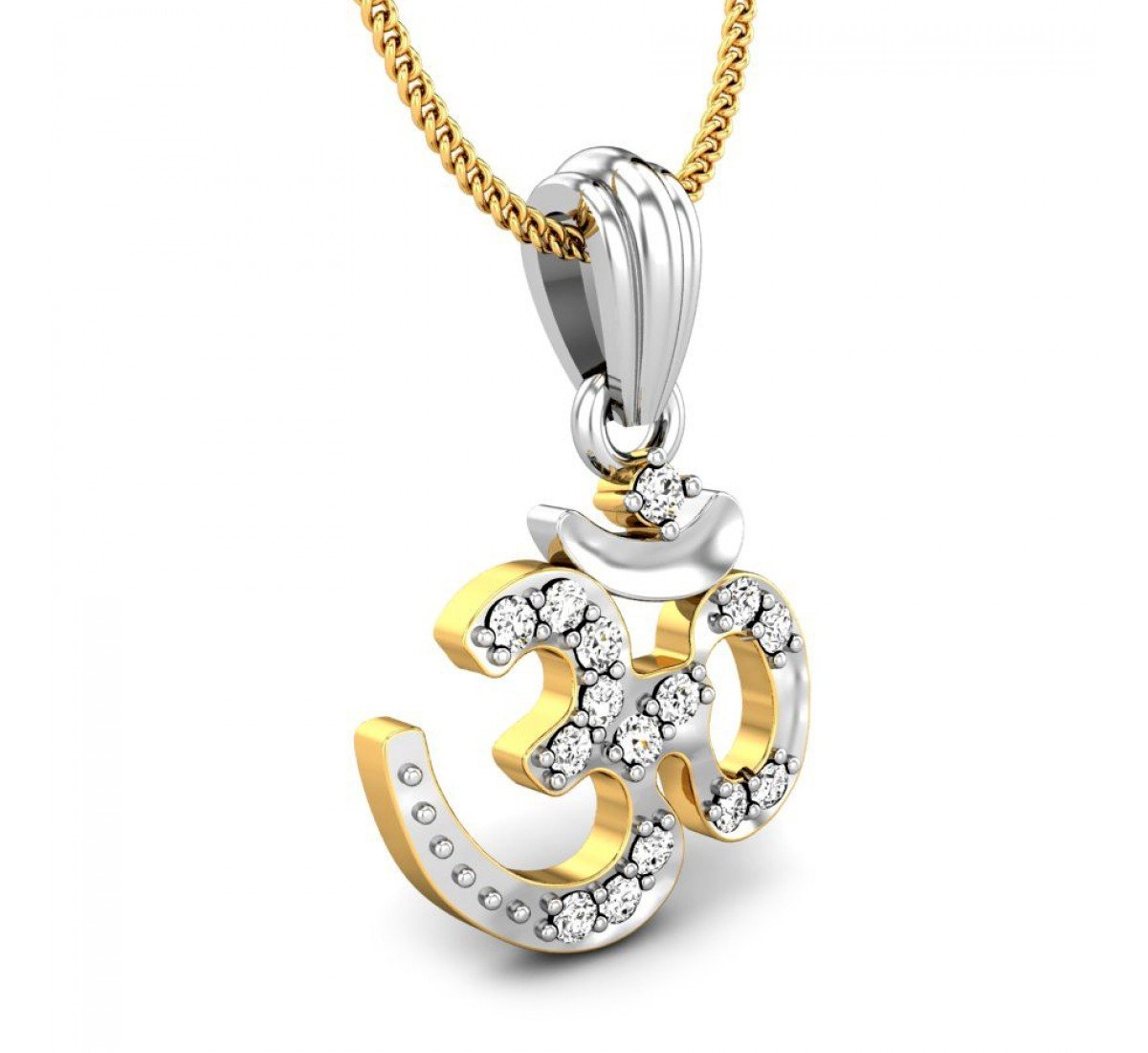 Om Namah Diamond Pendant