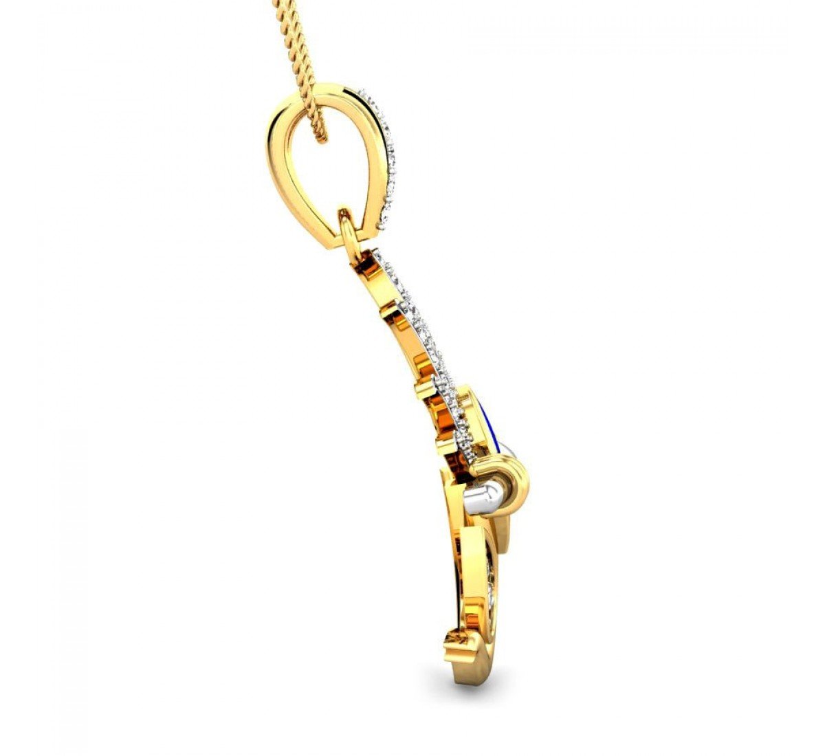 Dwemaatur Ganpati Diamond Pendant