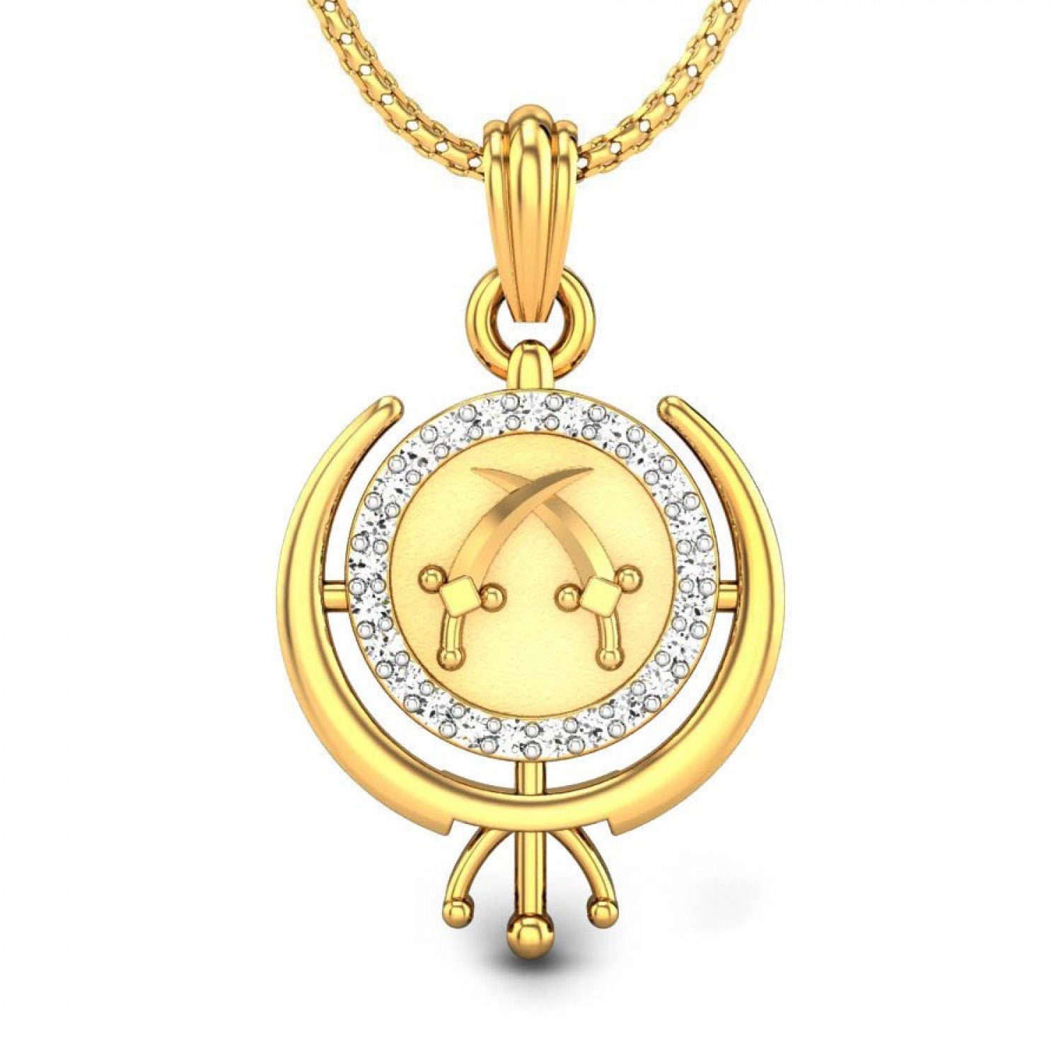Radiance Khanda Diamond Pendant