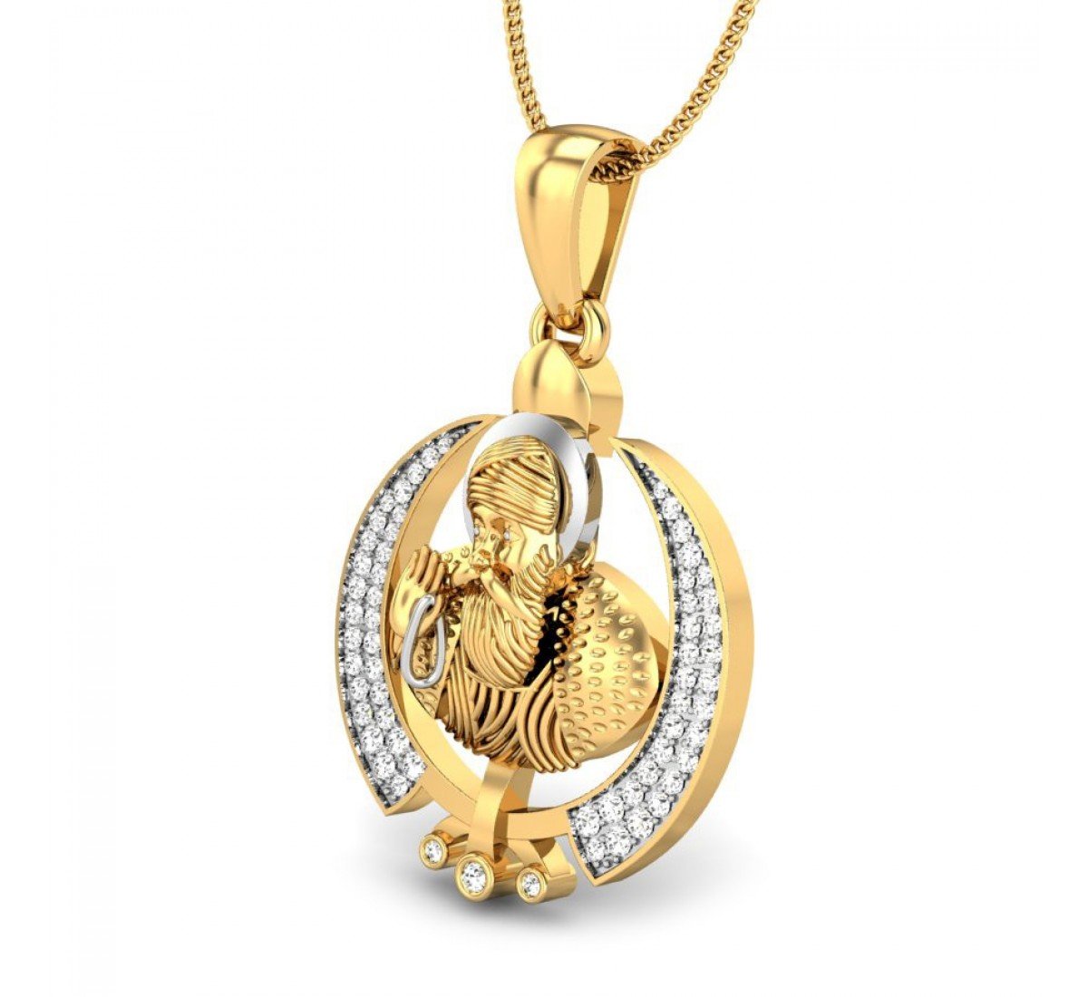 Grace Guru Nanak Diamond Pendant