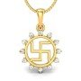 Swastik Laabh Diamond Pendant