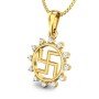 Swastik Laabh Diamond Pendant