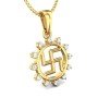 Swastik Laabh Diamond Pendant