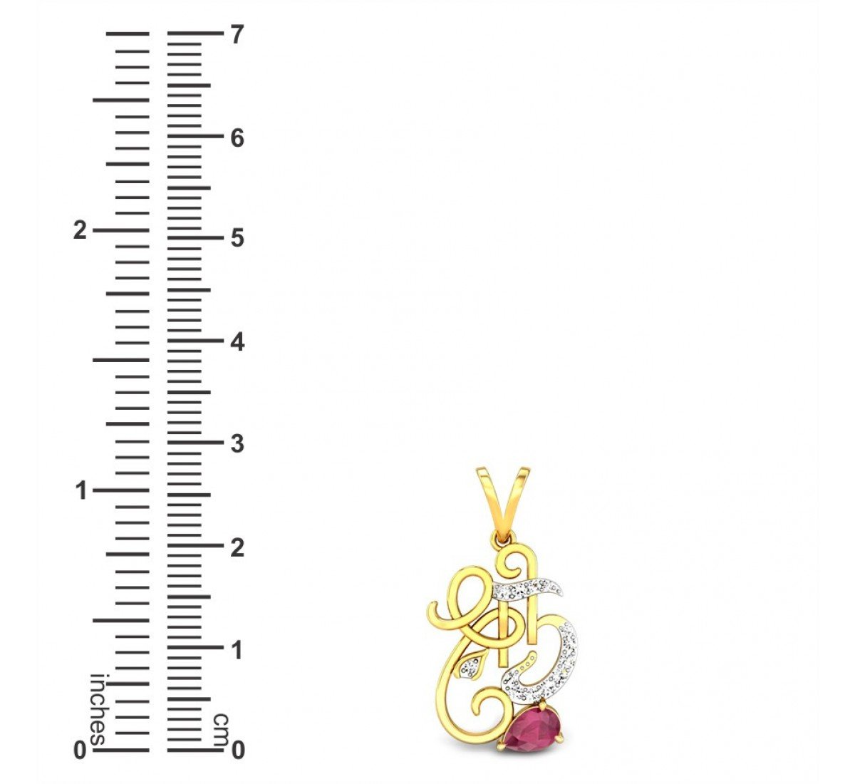 Nidishiwaram Ganesha Diamond Pendant