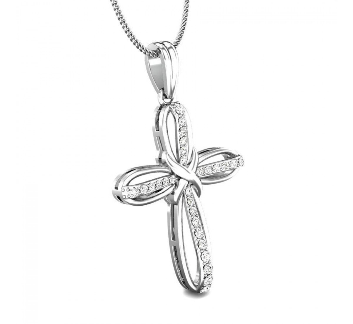 Divine Cross Essence Diamond Pendant