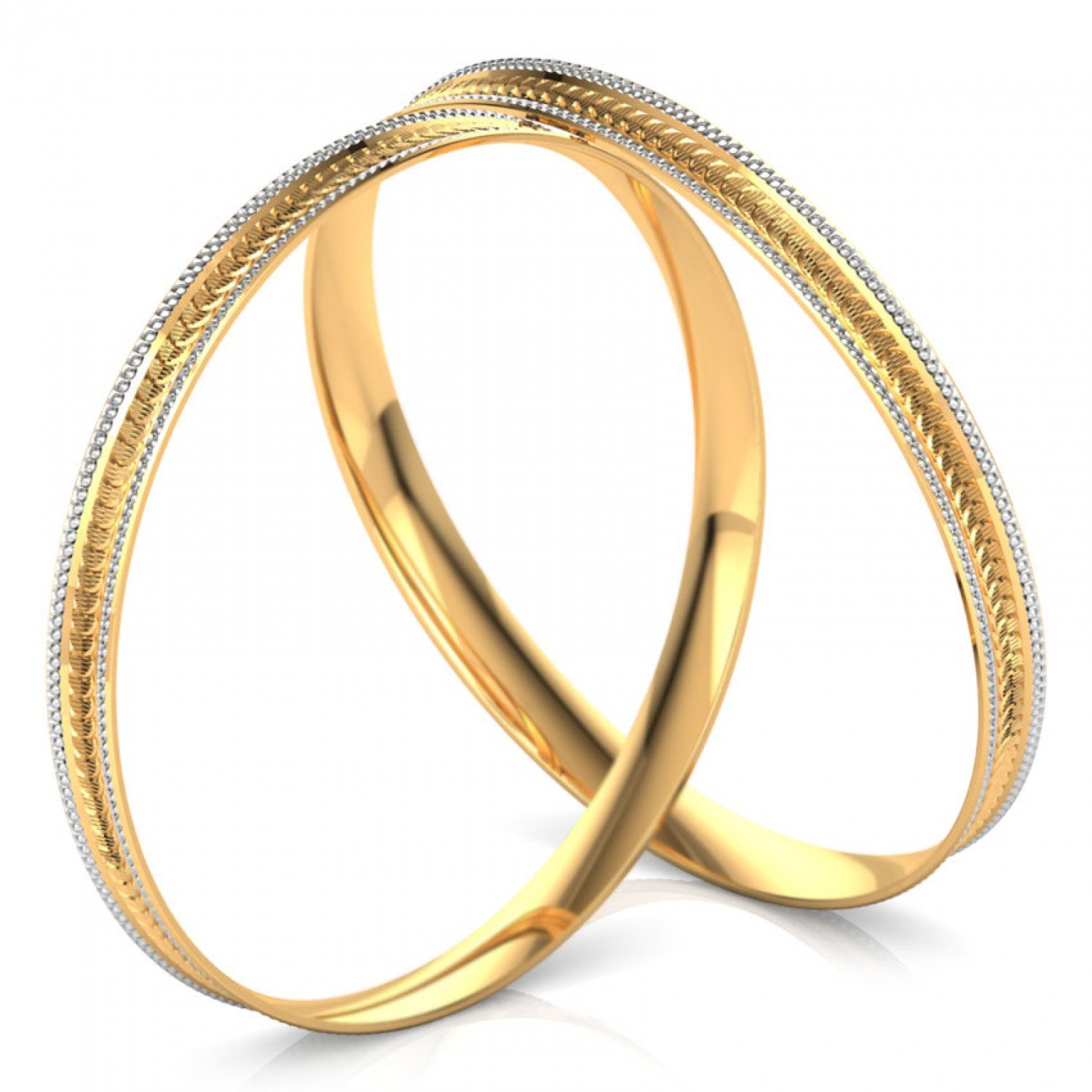 Enigmatic Charm Gold Bangles