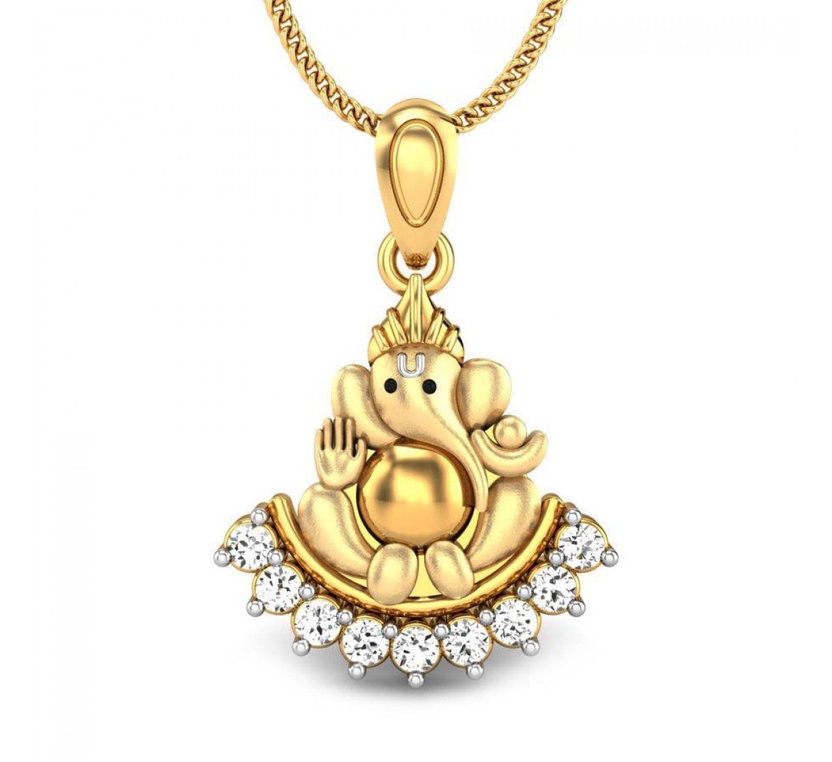 Veerganapati Diamond Pendant