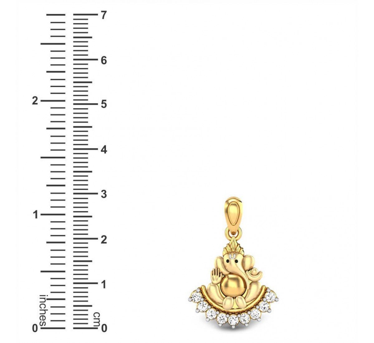 Veerganapati Diamond Pendant